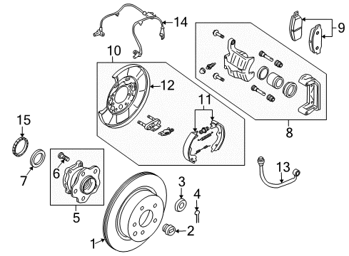 2013 Infiniti EX37 Anti-Lock Brakes Actuator & Ecu Assy-Antiskid Diagram for 47660-3WV8B