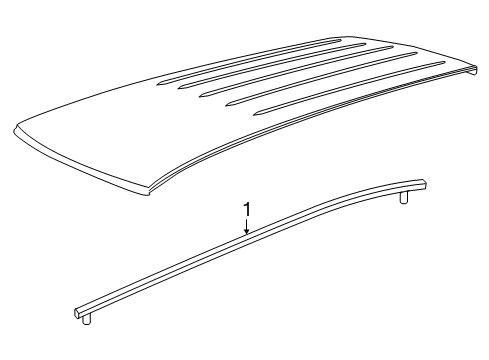 2011 Dodge Grand Caravan Exterior Trim - Roof Molding-Roof Diagram for 5113661AD