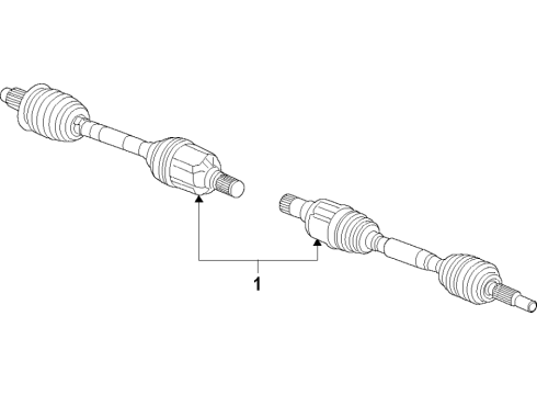 2017 Jeep Compass Front Axle, Axle Shafts & Joints, Drive Axles Seal-Axle Drive Shaft Diagram for 68189841AA