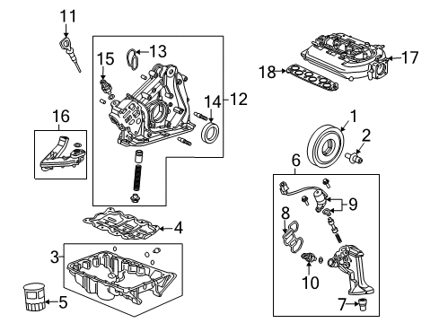 2013 Acura TSX Senders Manifold, In. Diagram for 17160-RL8-A00