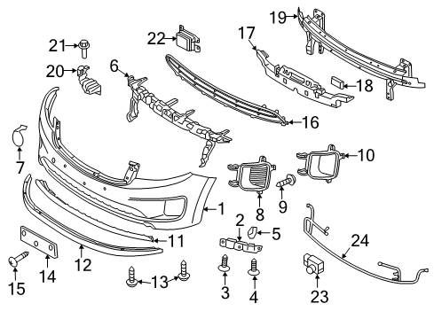 2018 Kia Sedona Parking Aid Absorber-Front Bumper Energy Diagram for 86520A9010