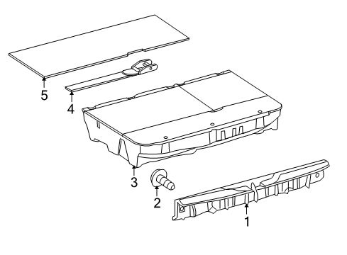 2011 Scion xD Interior Trim - Rear Body Luggage Band Diagram for 58400-52020