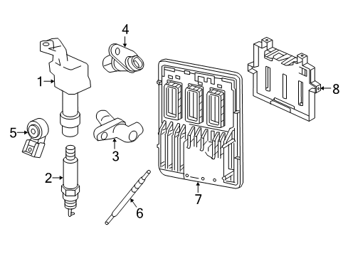 2018 Chevrolet Equinox Powertrain Control Glow Plug Diagram for 55596430