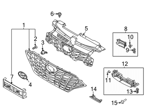 2021 Hyundai Sonata Parking Aid Ultrasonic Sensor Assembly-P.A.S Diagram for 99310-L1000-NT2