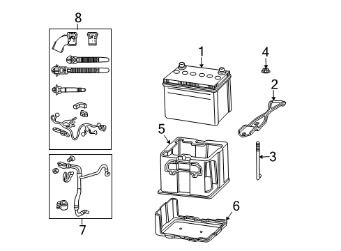 2003 Honda Element Battery Cable Assembly, Battery Ground Diagram for 32600-SCV-A00