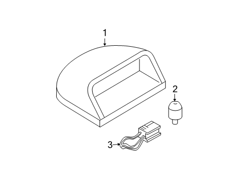 2011 Nissan Sentra Bulbs Lamp Assembly-Stop Diagram for 26590-4Z000