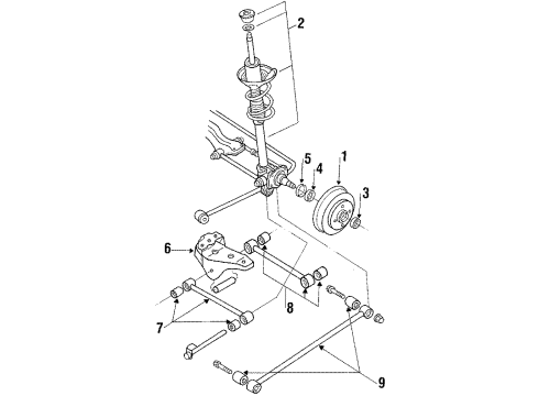 1984 Nissan Stanza Rear Brakes Cup Kit-Brake Wheel Cylinder Rear Diagram for D4100-13A85