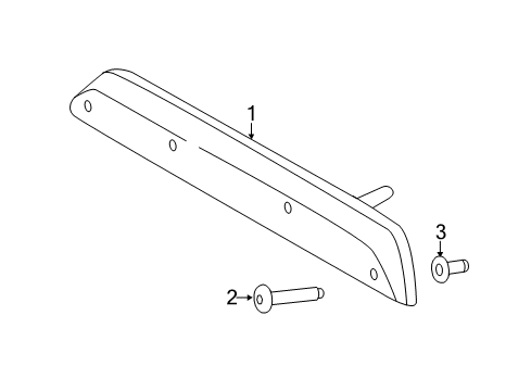 2019 Ford F-150 High Mount Lamps High Mount Lamp Diagram for HL3Z-13A613-D