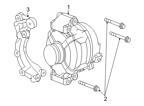 2008 Chevrolet Cobalt Alternator GENERATOR Assembly Diagram for 20862828