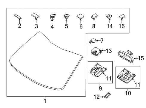 2020 Kia Stinger Wipers Unit-Multi Function Diagram for 95740J5000