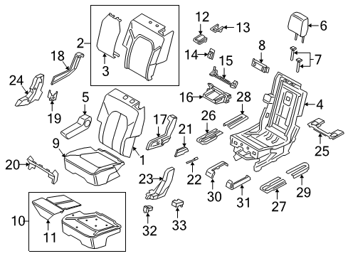 2019 Ford Expedition Power Seats Seat Switch Diagram for DG9Z-14A701-BAM