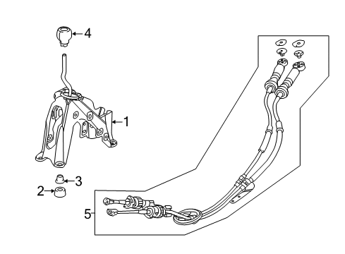 2019 Honda Civic Manual Transmission Knob, Comp*NH900L* Diagram for 54102-TBA-A02ZA