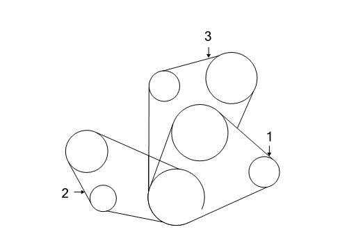 2000 Toyota Tacoma Belts & Pulleys Power Steering Belt Diagram for 90080-91124-83