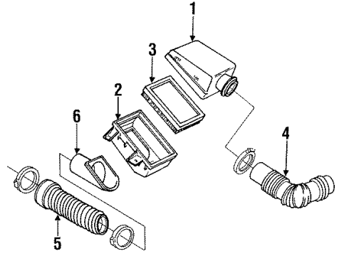 1990 Pontiac Grand Prix Air Intake Duct Diagram for 12397767