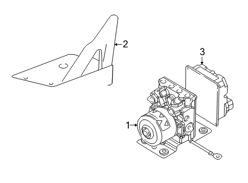 2003 Pontiac Montana Anti-Lock Brakes Electronic Brake And Traction Control Module Assembly Diagram for 12227273