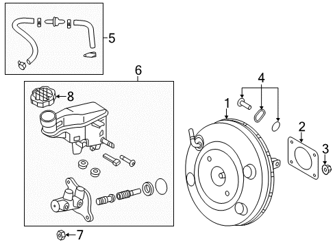 2015 Hyundai Elantra GT Hydraulic System Cylinder Assembly-Brake Master Diagram for 58510-A5200