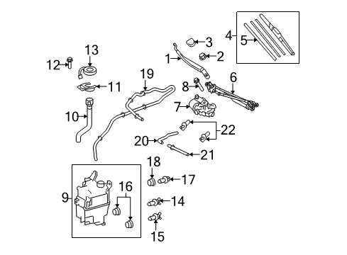 2013 Toyota Venza Wiper & Washer Components Inlet Tube Diagram for 85319-42230