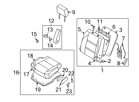 2009 Nissan Armada Power Seats Clip Diagram for 01553-0159U