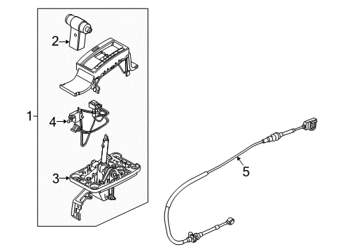 2012 Ford Mustang Shifter Housing Shift Control Cable Diagram for BR3Z-7E395-C