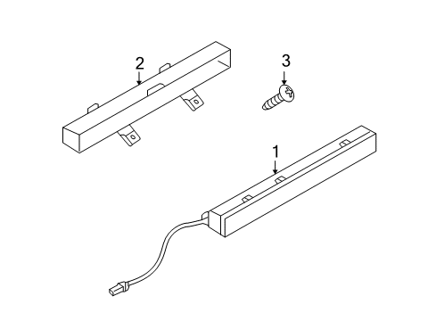 2015 Infiniti Q40 High Mount Lamps Lamp Assembly-Stop, High Mounting Diagram for 26590-JK00A