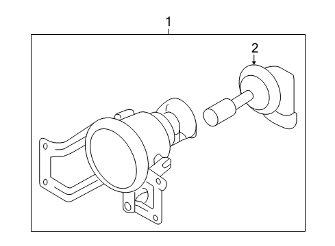 2005 Kia Sportage Bulbs Fog Lamp Assembly, Right Diagram for 922021F000