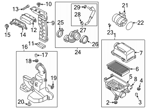 2021 Kia Rio Filters Clip-Hose Diagram for 1472016006S