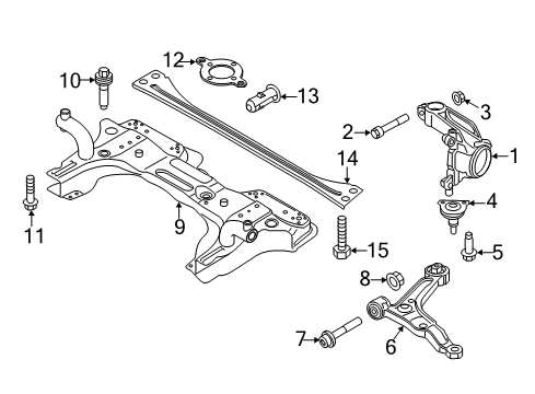 2019 Ram ProMaster City Front Suspension Components, Lower Control Arm, Stabilizer Bar Washer-Lock Diagram for 68081711AA