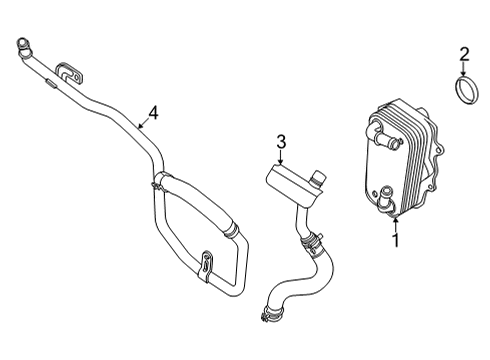 2021 Ford E-350 Super Duty Oil Cooler Inlet Hose Diagram for LC2Z-6A715-A