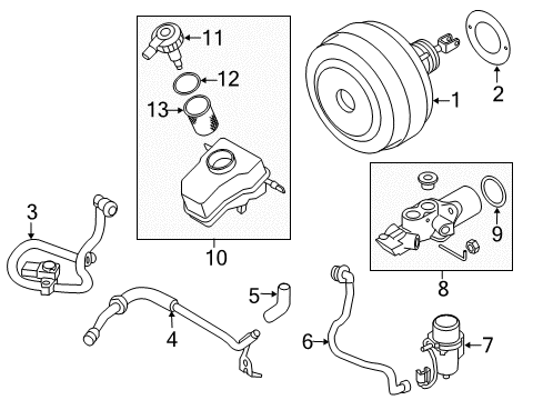 2012 BMW M3 Hydraulic System Power Brake Booster Diagram for 34336779733