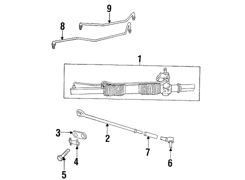 1999 Chrysler LHS Steering Column & Wheel, Steering Gear & Linkage, Shaft & Internal Components, Shroud, Switches & Levers Power Steering Pump Diagram for 5073185AA