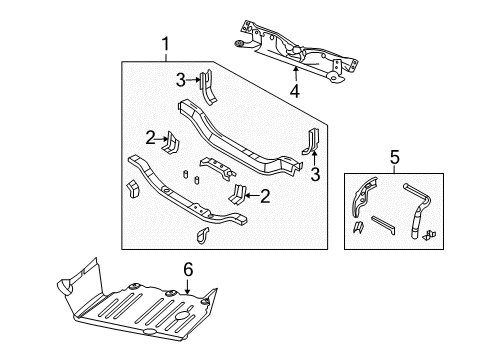 2011 Jeep Compass Radiator Support, Splash Shields REINFMNT-Fender Diagram for 68079654AH