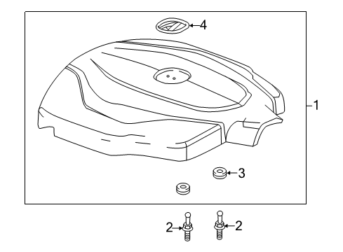 2015 Acura TLX Engine Appearance Cover Bolt, Special (6X13) Diagram for 90001-5G0-A00