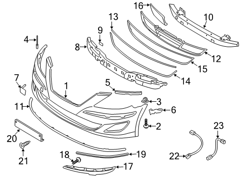 2012 Hyundai Genesis Parking Aid Ultrasonic Sensor Assembly-P.A.S Diagram for 95720-3M010-ZT2