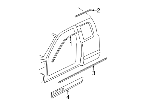 1997 Dodge Dakota Exterior Trim - Cab Molding-Cab Diagram for 5EA56DX9AB