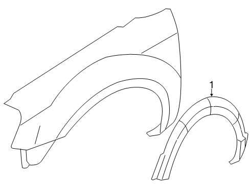 2009 Ford Taurus X Exterior Trim - Fender Wheel Flare Diagram for 8F9Z-16038-AAPTM