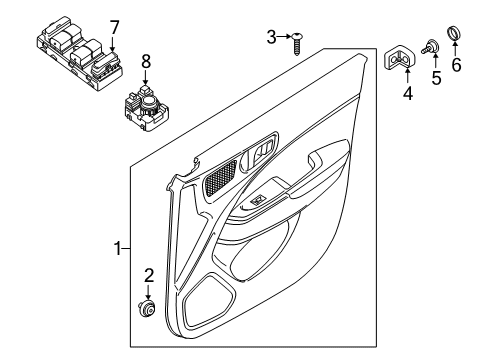 2020 Hyundai Venue Mirrors Mirror Assembly-Outside RR View, LH Diagram for 87610-K2130