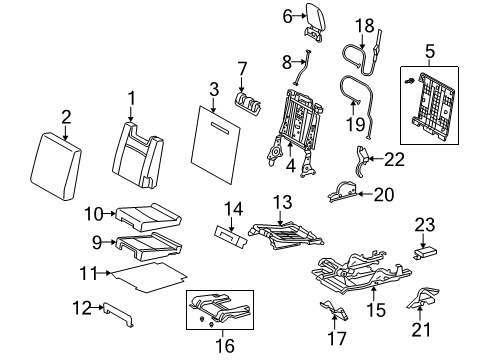 2010 Lexus GX460 Power Seats Computer & Switch Assembly Diagram for 84070-60050