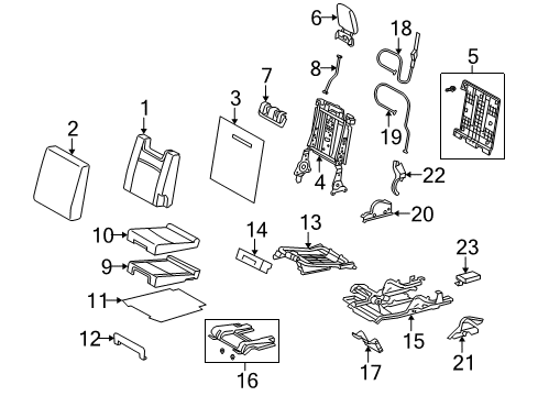 2010 Lexus GX460 Power Seats Lower Cover Diagram for 71694-60030-C0