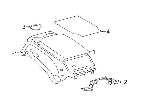 2019 Toyota Prius Prime Rear Console Rear Console Diagram for 589F0-47021-C3