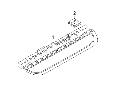 2009 BMW 335d High Mount Lamps Third Stoplamp Diagram for 63257145665