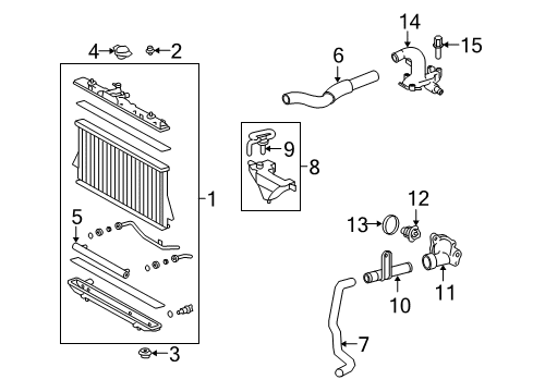 2009 Toyota Highlander Powertrain Control Drain Plug Diagram for 23322-87101