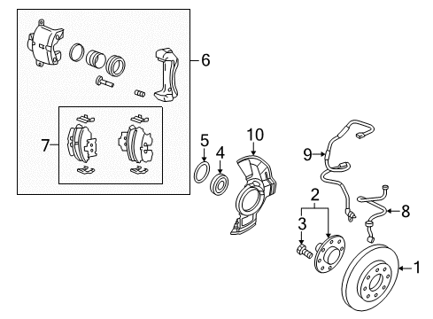 2007 Kia Amanti Brake Components Sensor Assembly-Front Abs R Diagram for 598303F100