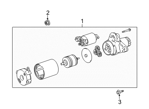 2020 Toyota Sienna Starter Starter Diagram for 28100-0P110