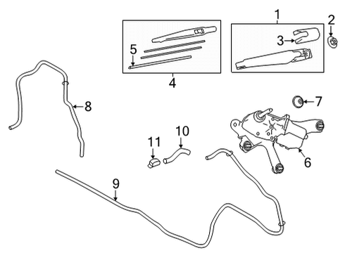 2022 Lexus NX350 Wiper & Washer Components HOSE, WATER Diagram for 90099-62256