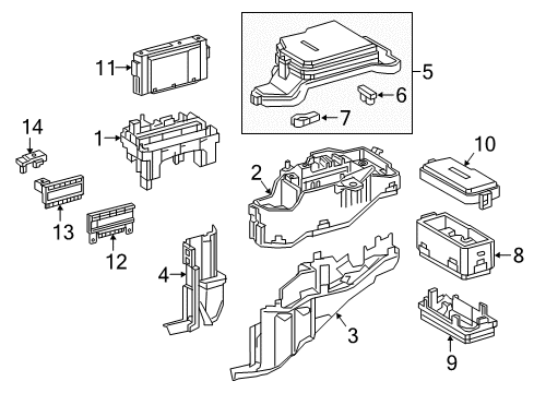 2020 Lexus RX350 Fuse & Relay Block Assembly, FUSIBLE Diagram for 82620-48210