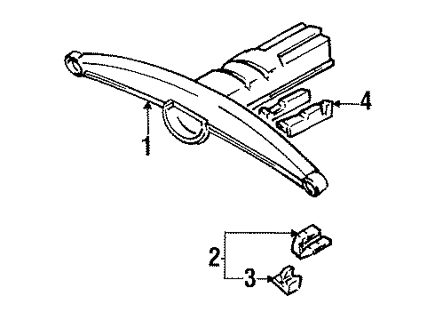 1987 Nissan Sentra Axle & Differential - Rear Member-Differential Mounting Diagram for 55470-70A00