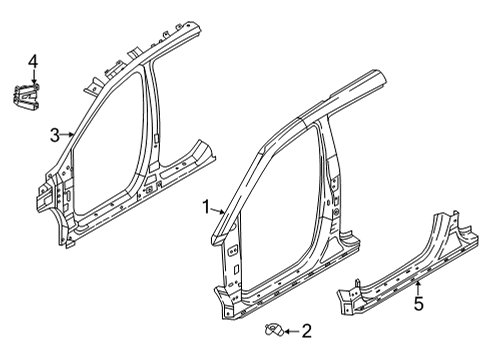 2022 Hyundai Santa Cruz Aperture Panel, Rocker Panel EXTENTION ASSY-COWL SIDE MTG, L Diagram for 71237-N9000