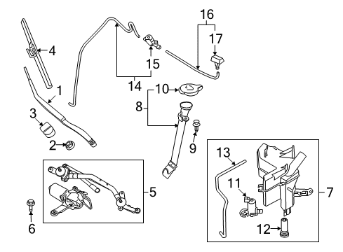 2009 Nissan Murano Wiper & Washer Components Tank Assy-Windshield Washer Diagram for 28910-1AA0A