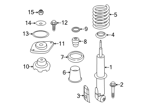 2014 Mini Cooper Countryman Struts & Components - Rear Hexagon Screw With Flange Diagram for 07119906681