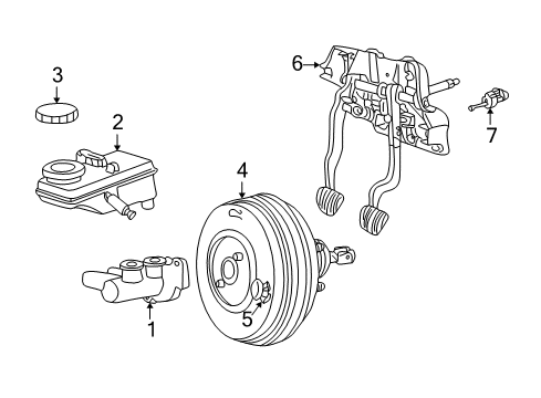 2004 Ford Thunderbird Switches Power Booster Diagram for 5W4Z-2005-A